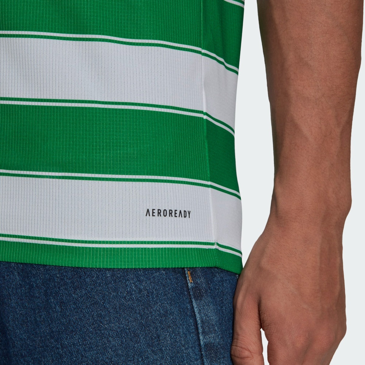Adidas 2021-22 Celtic Home Jersey - White-Green (Detail 2)