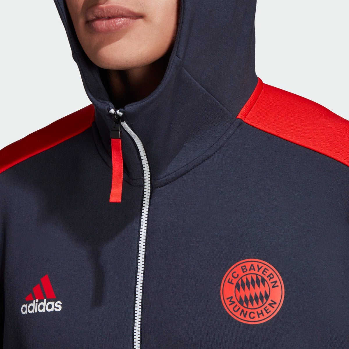 Adidas 2021-22 Bayern Munich ZNE Jacket - Navy (Detail 1)