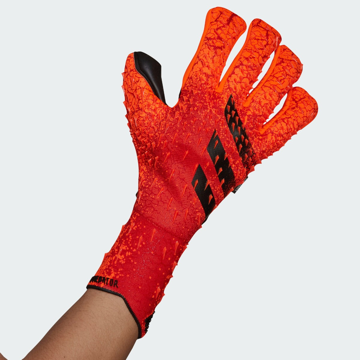 Adidas Predator Pro Fingersave Goalkeeper Gloves - Red-Black (Single - Outer)