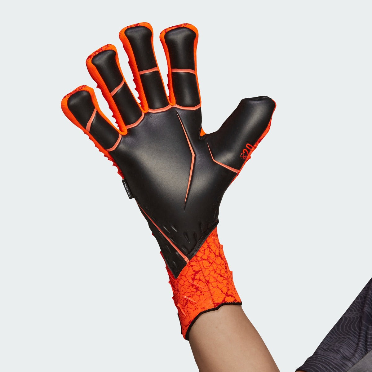 Adidas Predator Pro Fingersave Goalkeeper Gloves - Red-Black (Single - Inner)