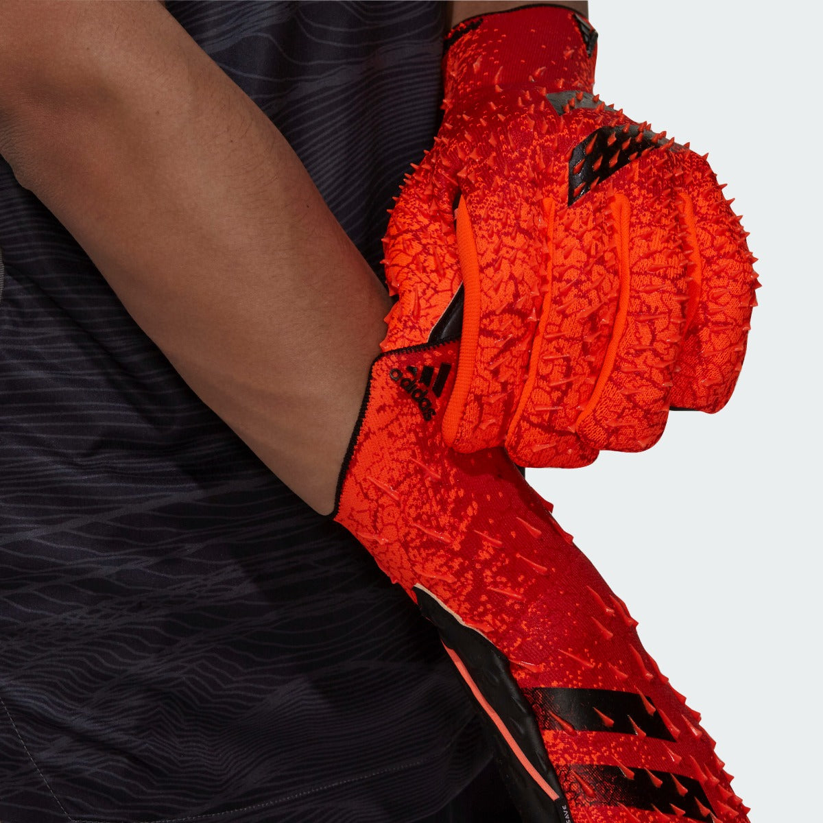 Adidas Predator Pro Fingersave Goalkeeper Gloves - Red-Black (Model 3)