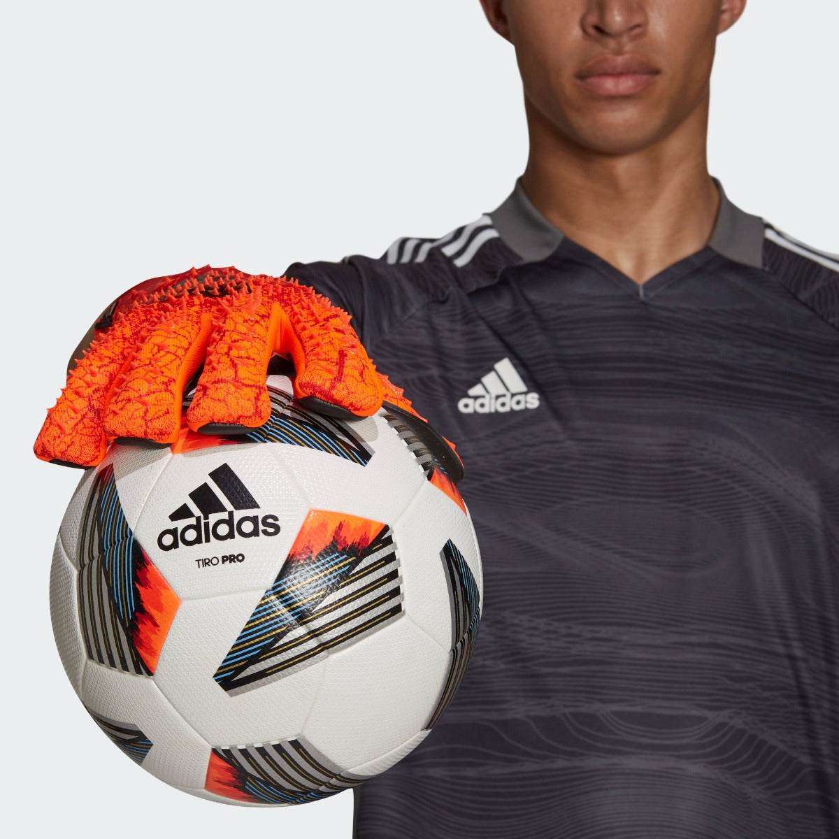 Adidas Predator Pro Fingersave Goalkeeper Gloves - Red-Black (Model 2)