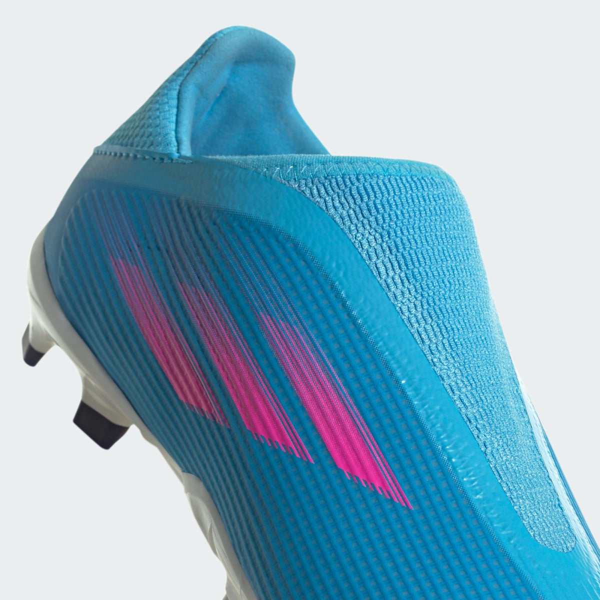 Adidas JR X Speedflow .3 Laceless FG - Sky Rush-Shock Pink (Detail 1)