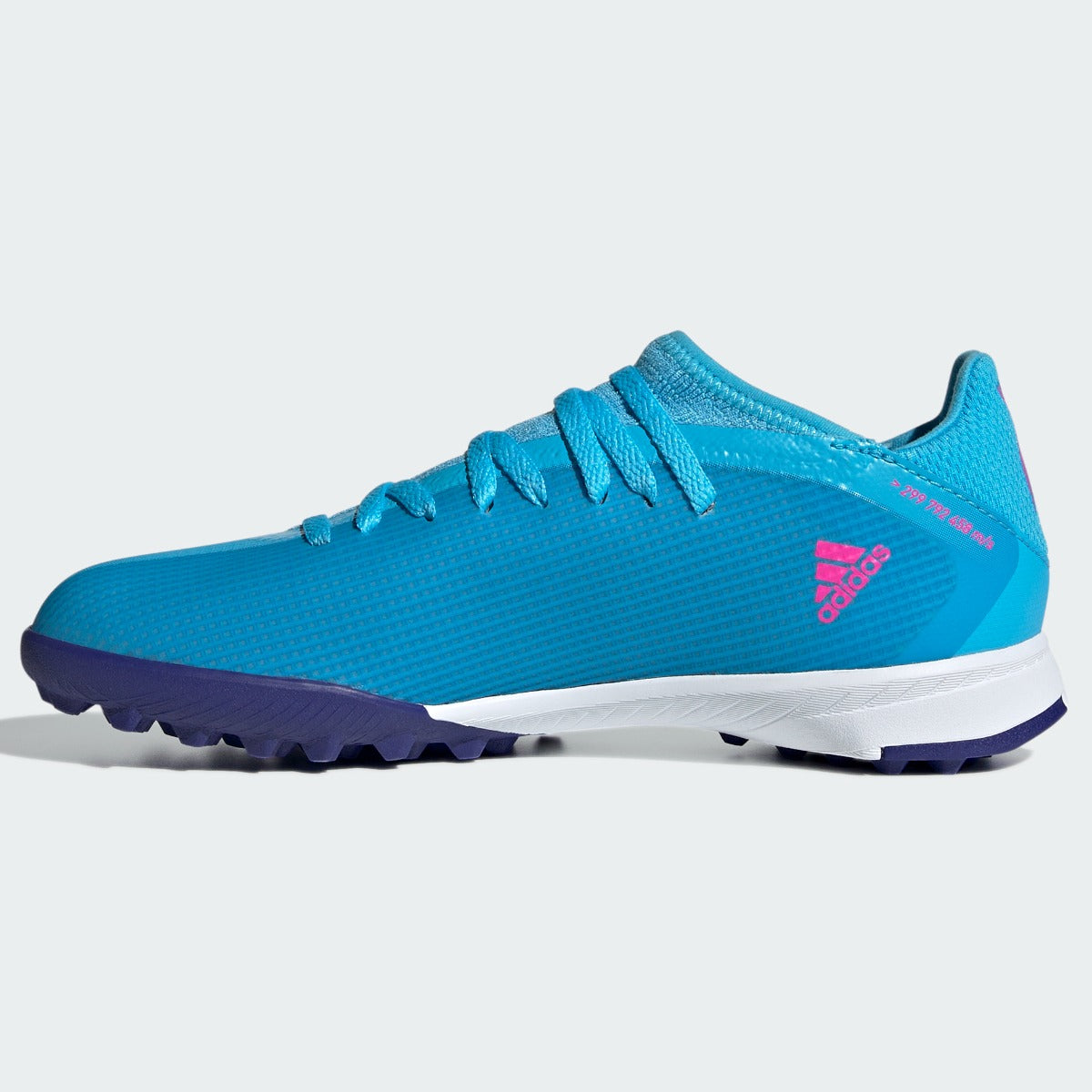 adidas JR X Speedflow .3 Turf - Sky Rush-Shock Pink (Side 2)