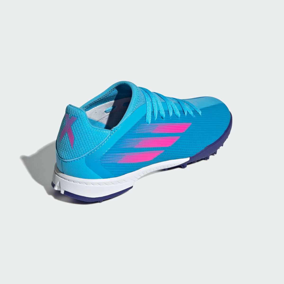 adidas JR X Speedflow .3 Turf - Sky Rush-Shock Pink (Diagonal 2)