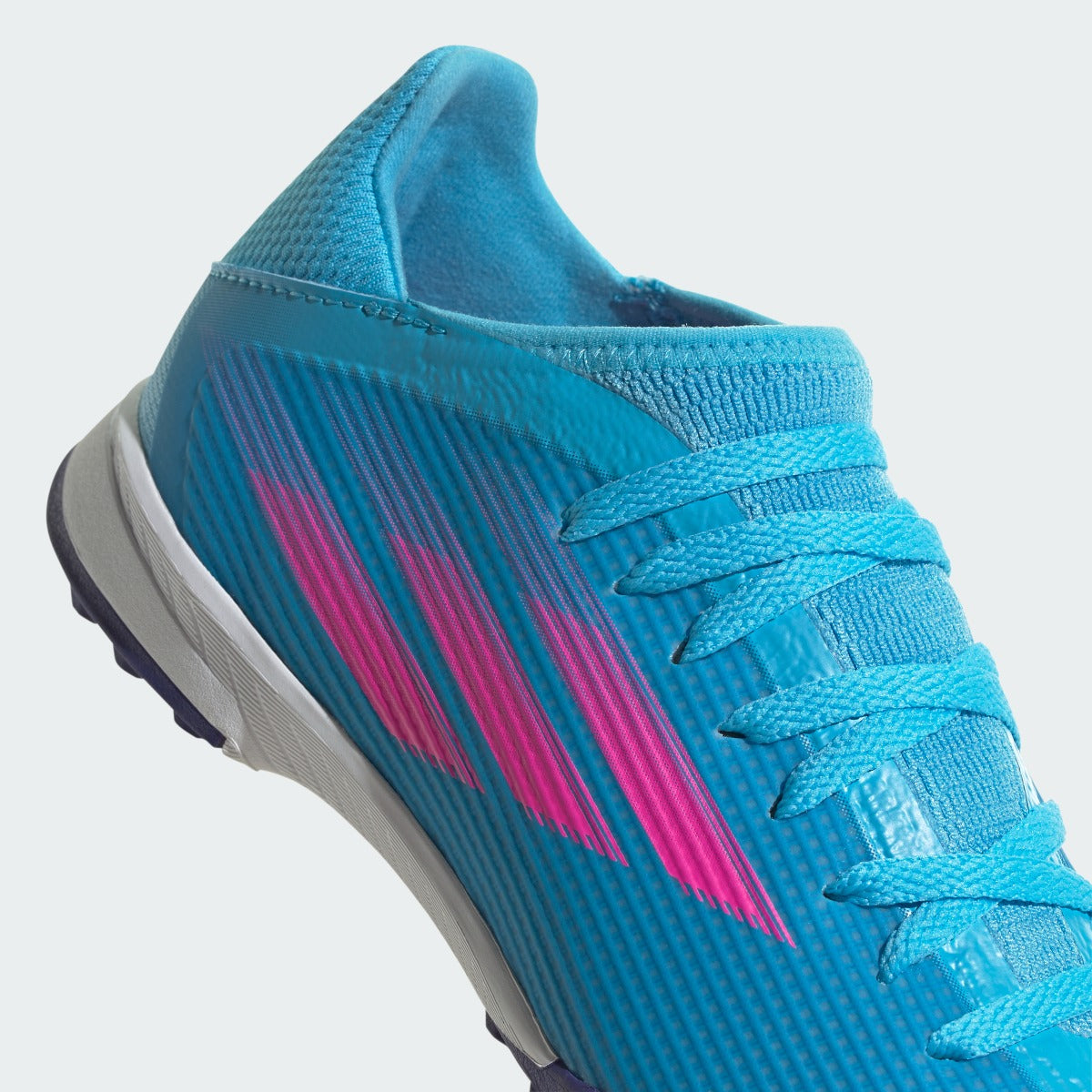 adidas JR X Speedflow .3 Turf - Sky Rush-Shock Pink (Detail 1)