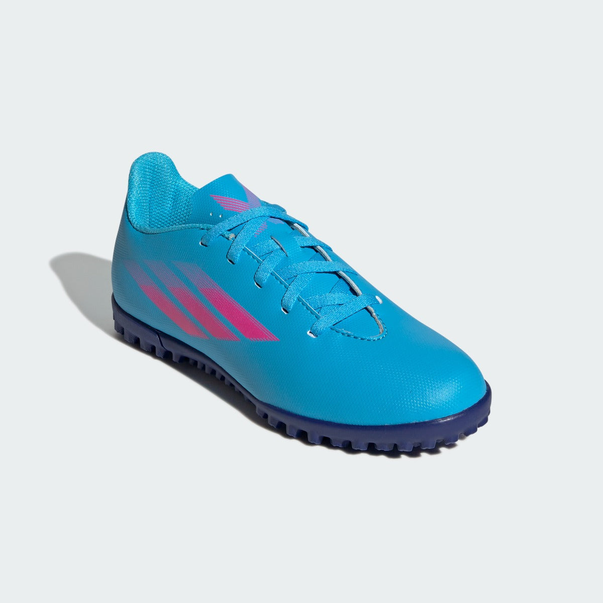adidas Kids X Speedflow .4 Turf - Sky Rush-Shock Pink (Diagonal 1)