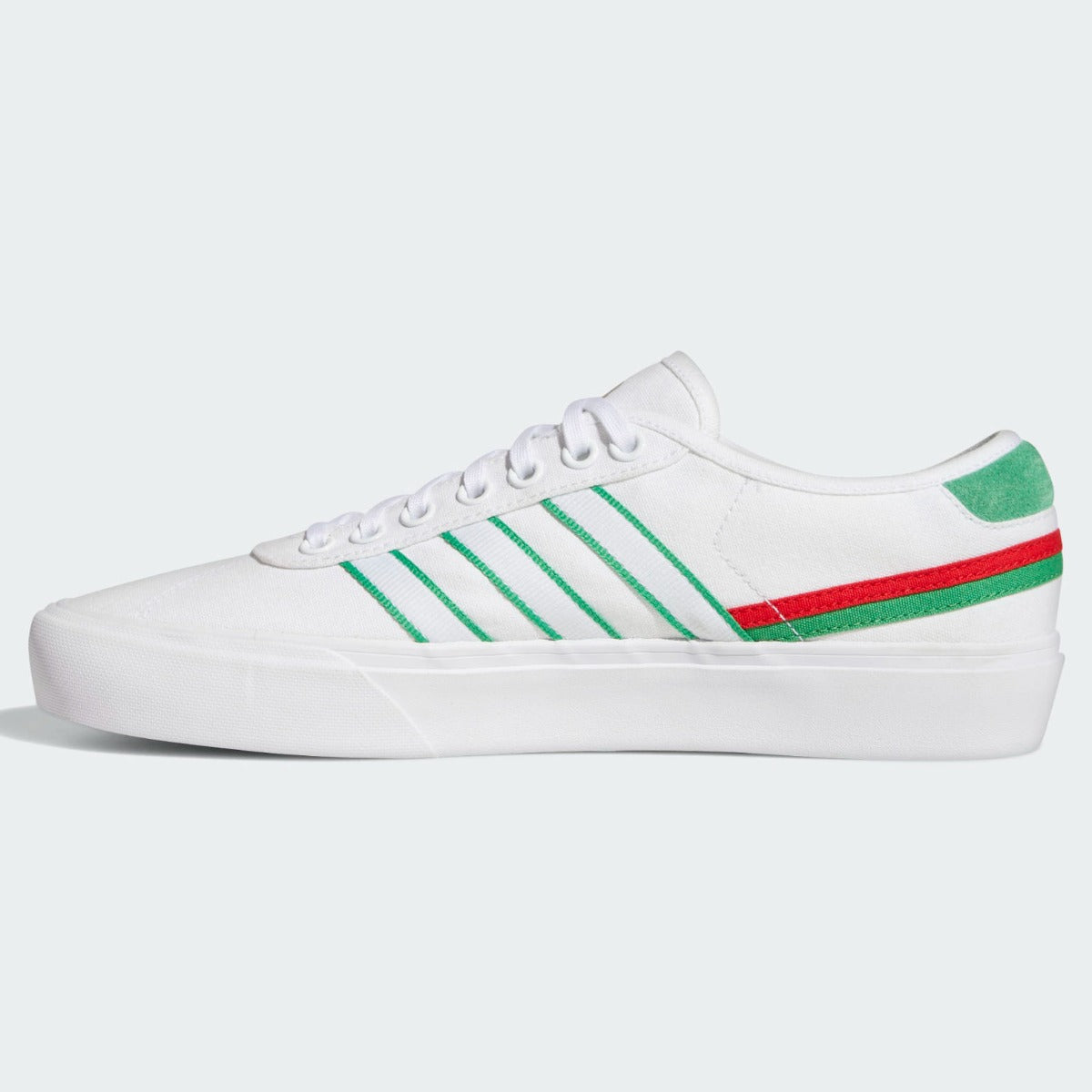 Adidas DELPALA x FMF Skate-Inspired Shoes - White-Green (Side 2)