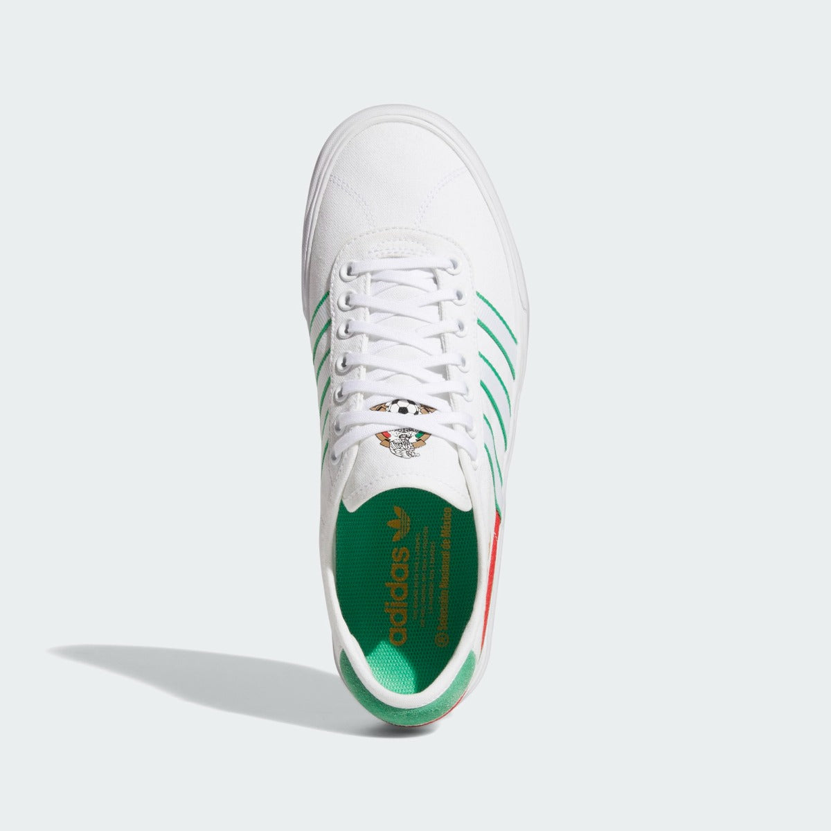 Adidas DELPALA x FMF Skate-Inspired Shoes - White-Green (Top)