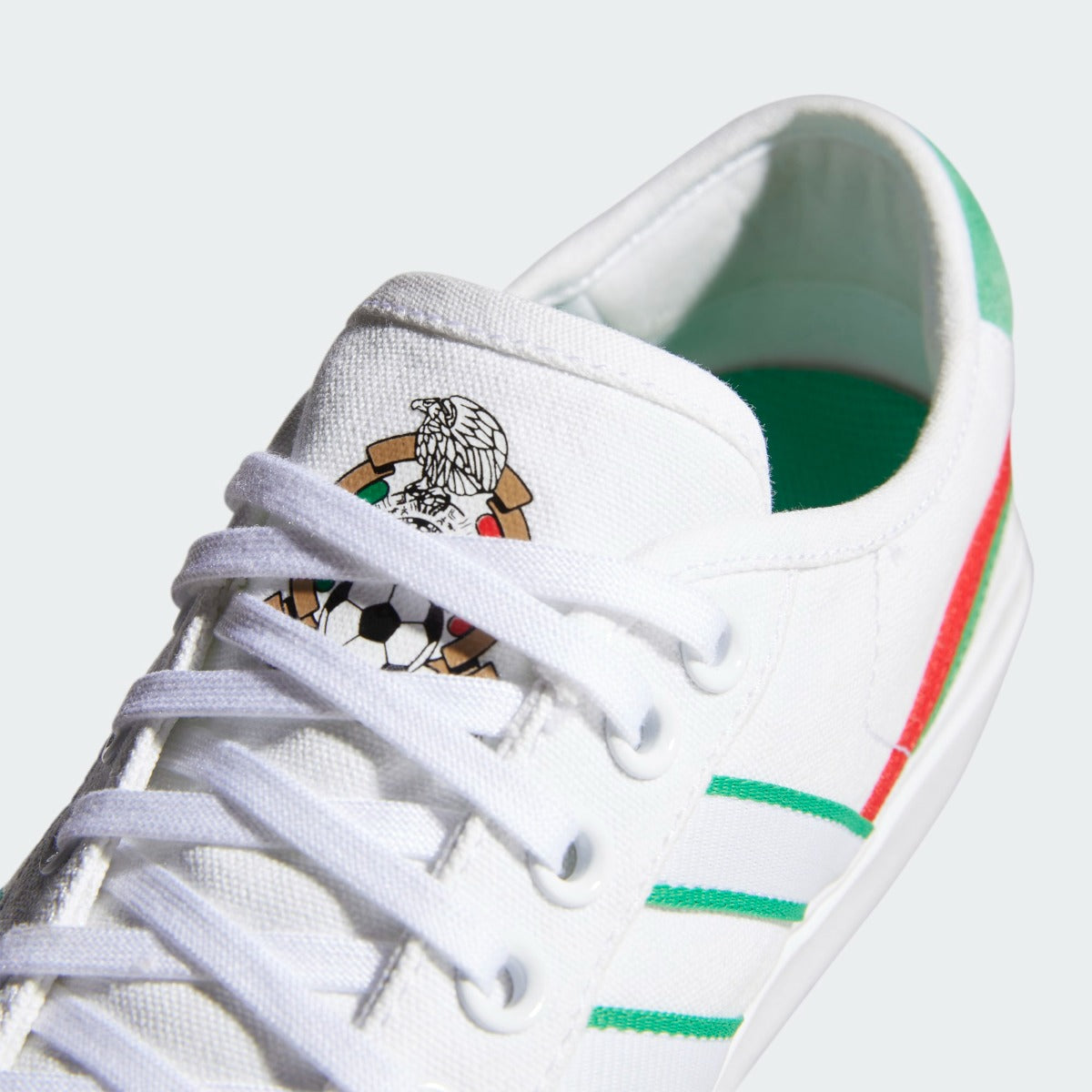 Adidas DELPALA x FMF Skate-Inspired Shoes - White-Green (Detail 1)