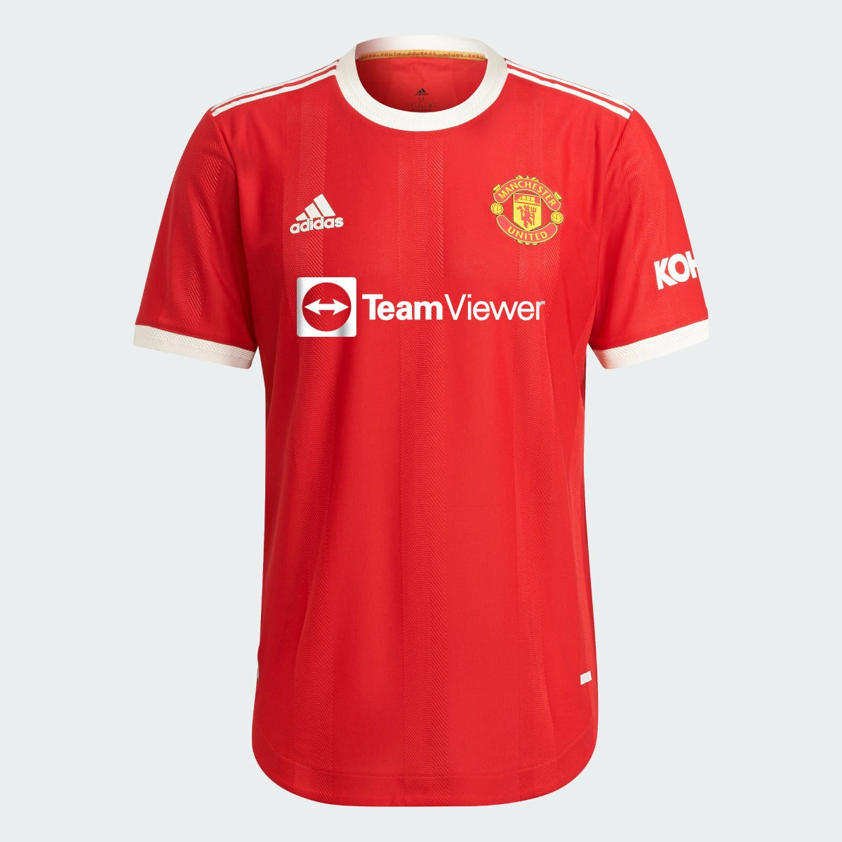 Adidas 2021-22 Manchester United Authentic Home jersey - Red-White (Front)