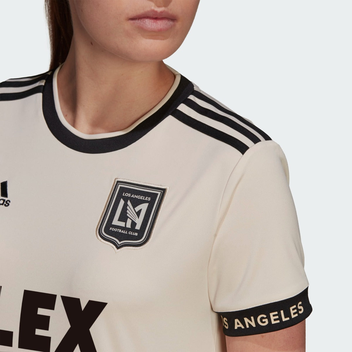 Adidas 2021-22 LAFC Women Away Jersey - Beige-Black (Detail 1)