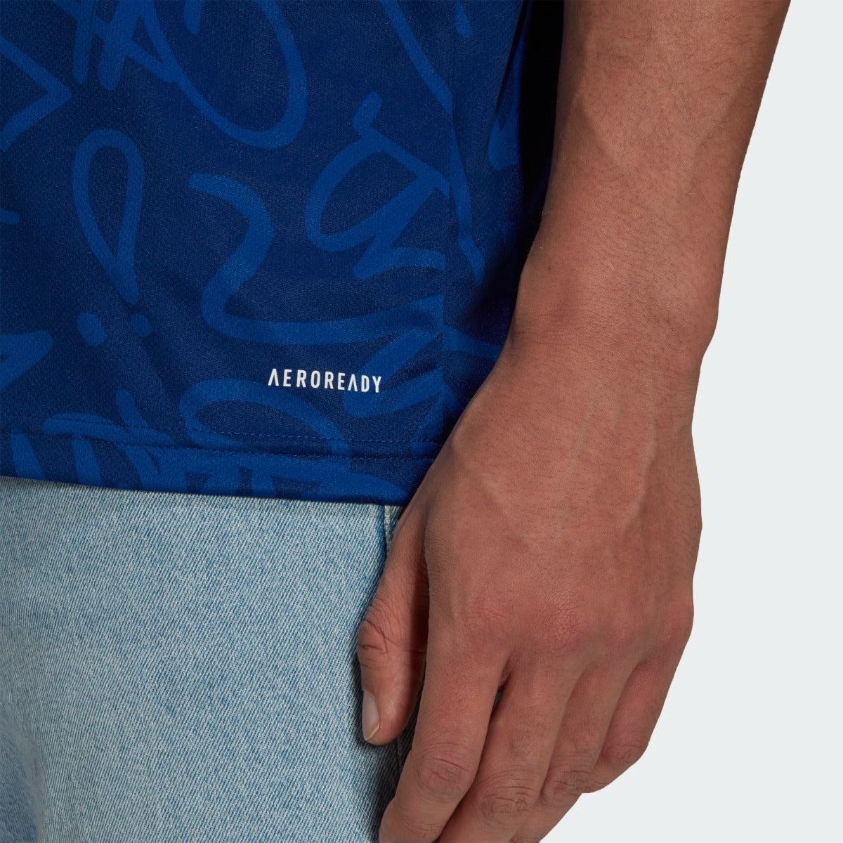 Adidas 2021-22 Real Madrid Away Jersey - Victory Blue (Detail 2)
