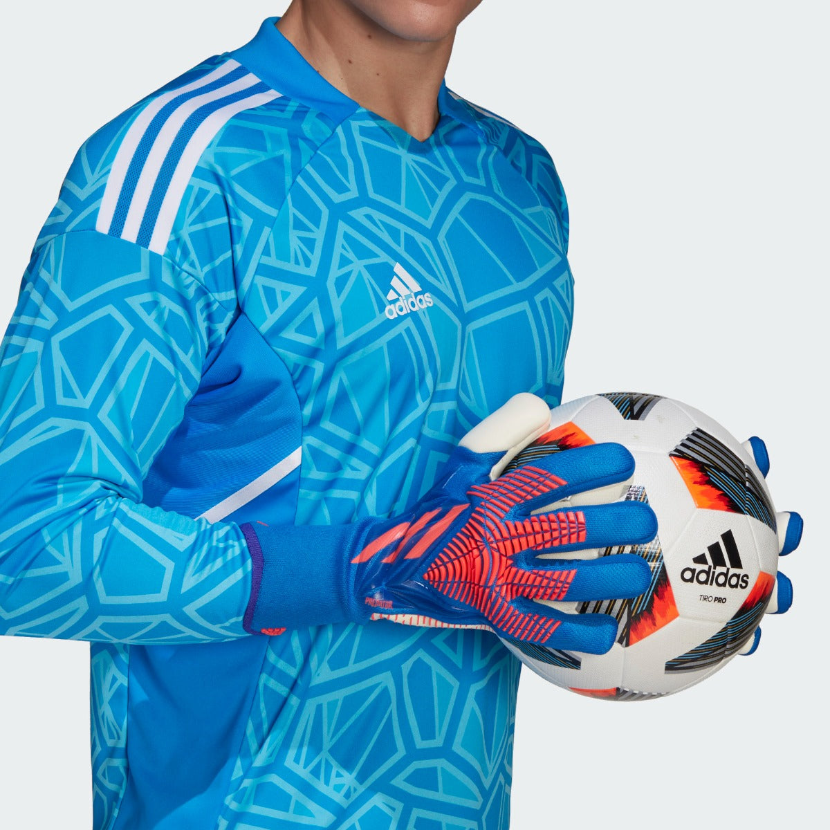 Adidas Predator Pro Goalkeeper Gloves (Negative Cut) - Royal-Red (Model 1)