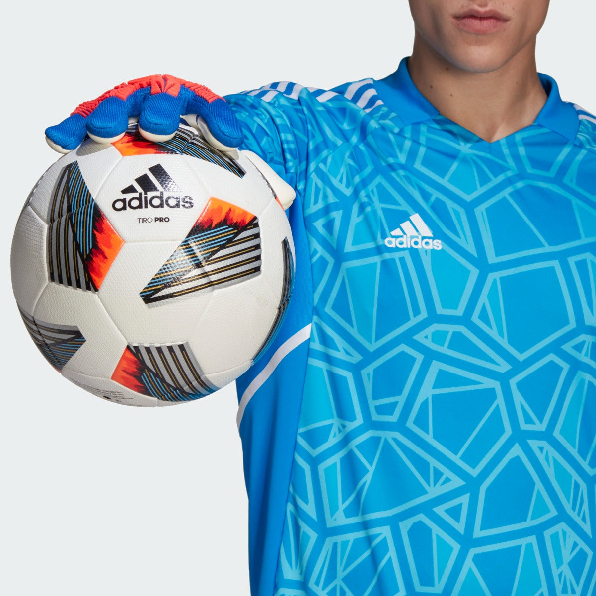 Adidas Predator Pro Goalkeeper Gloves (Negative Cut) - Royal-Red (Model 2)