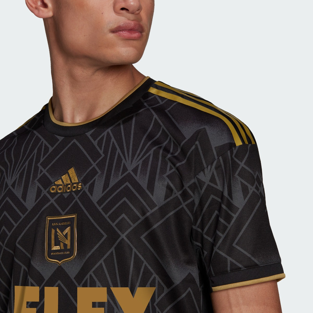 adidas 2022-23 LAFC Authentic Home Jersey - Black-Gold (Detail 1)