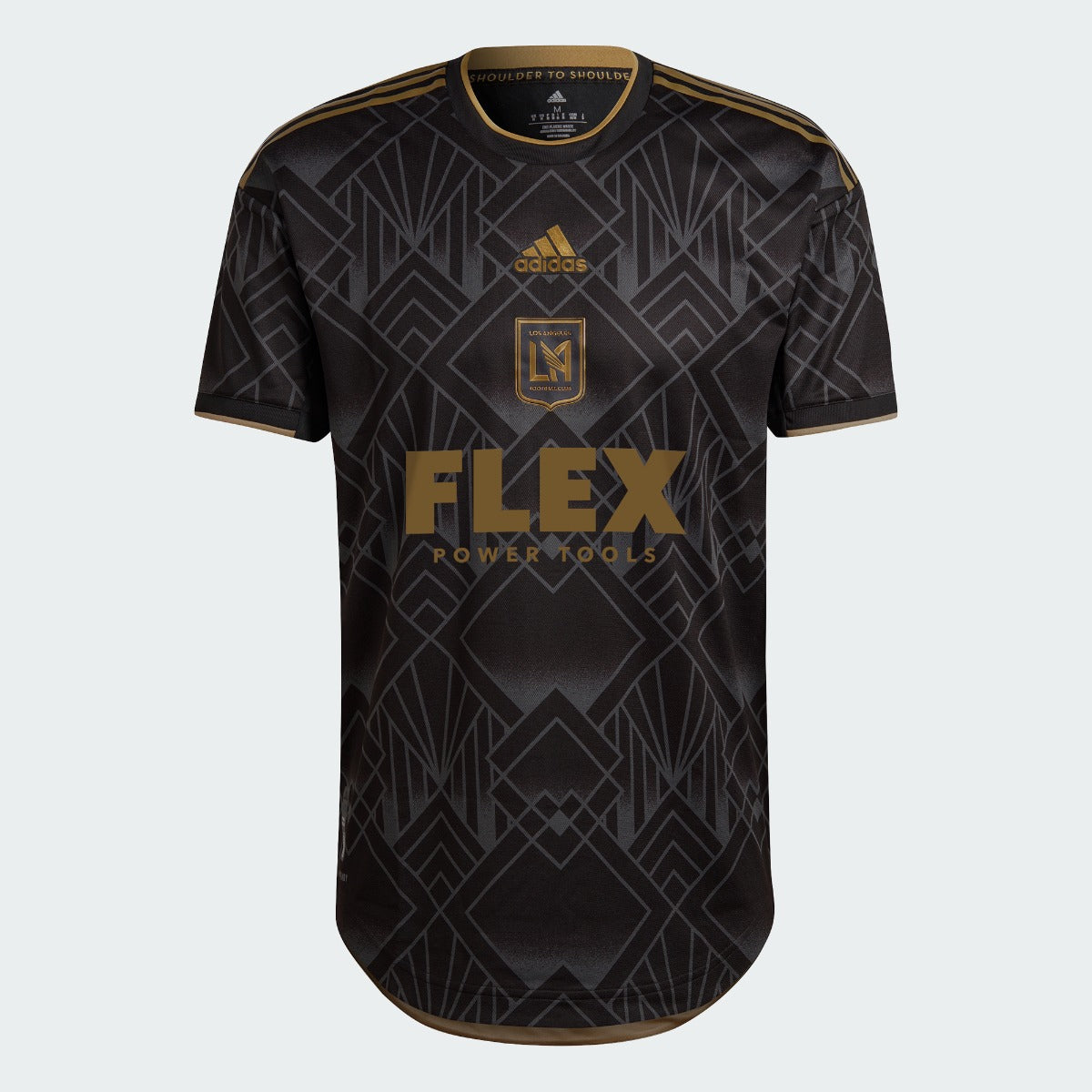 adidas 2022-23 LAFC Authentic Home Jersey - Black-Gold (Front)