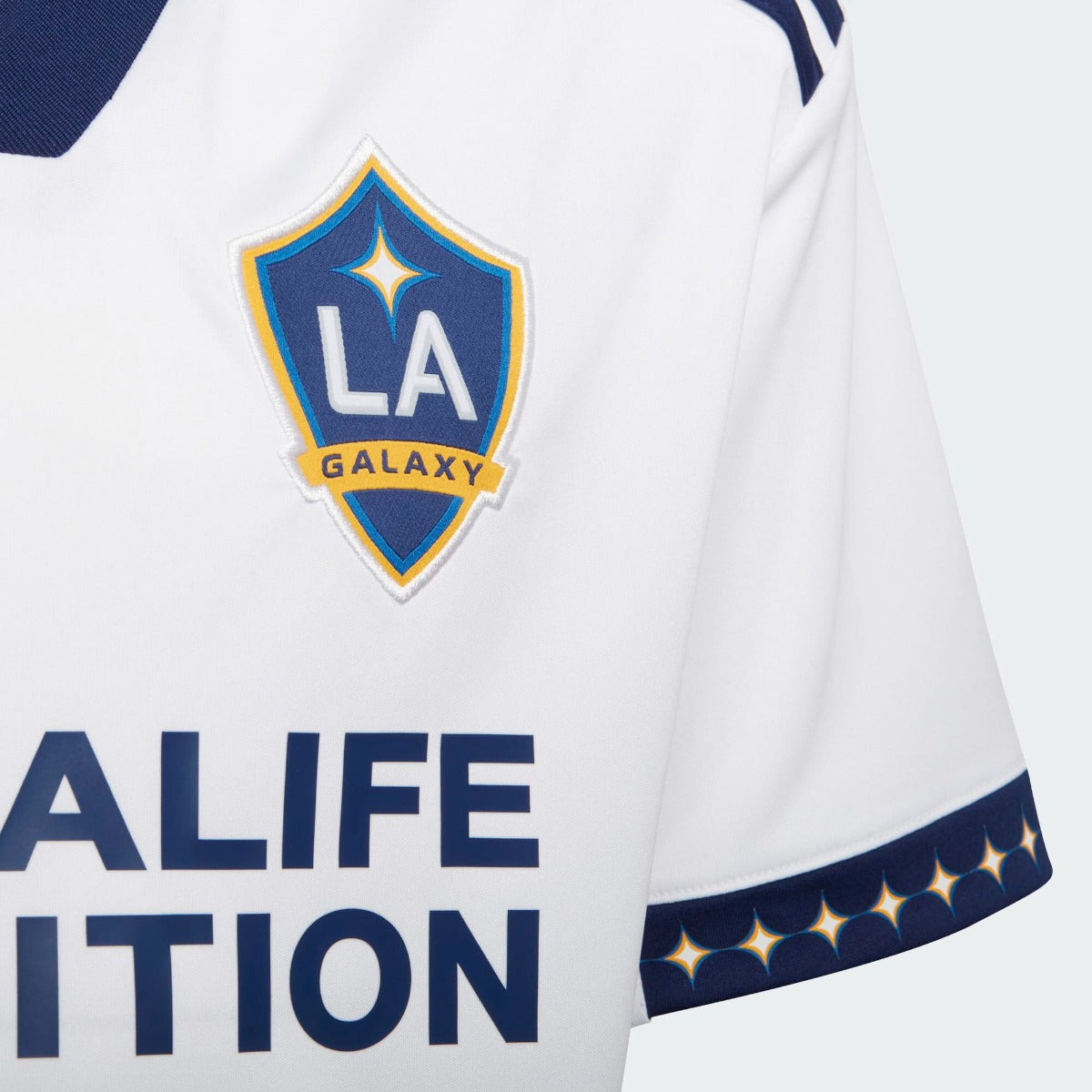 adidas 2022-23 LA Galaxy Youth Home Jersey - Navy-White (Detail 1)