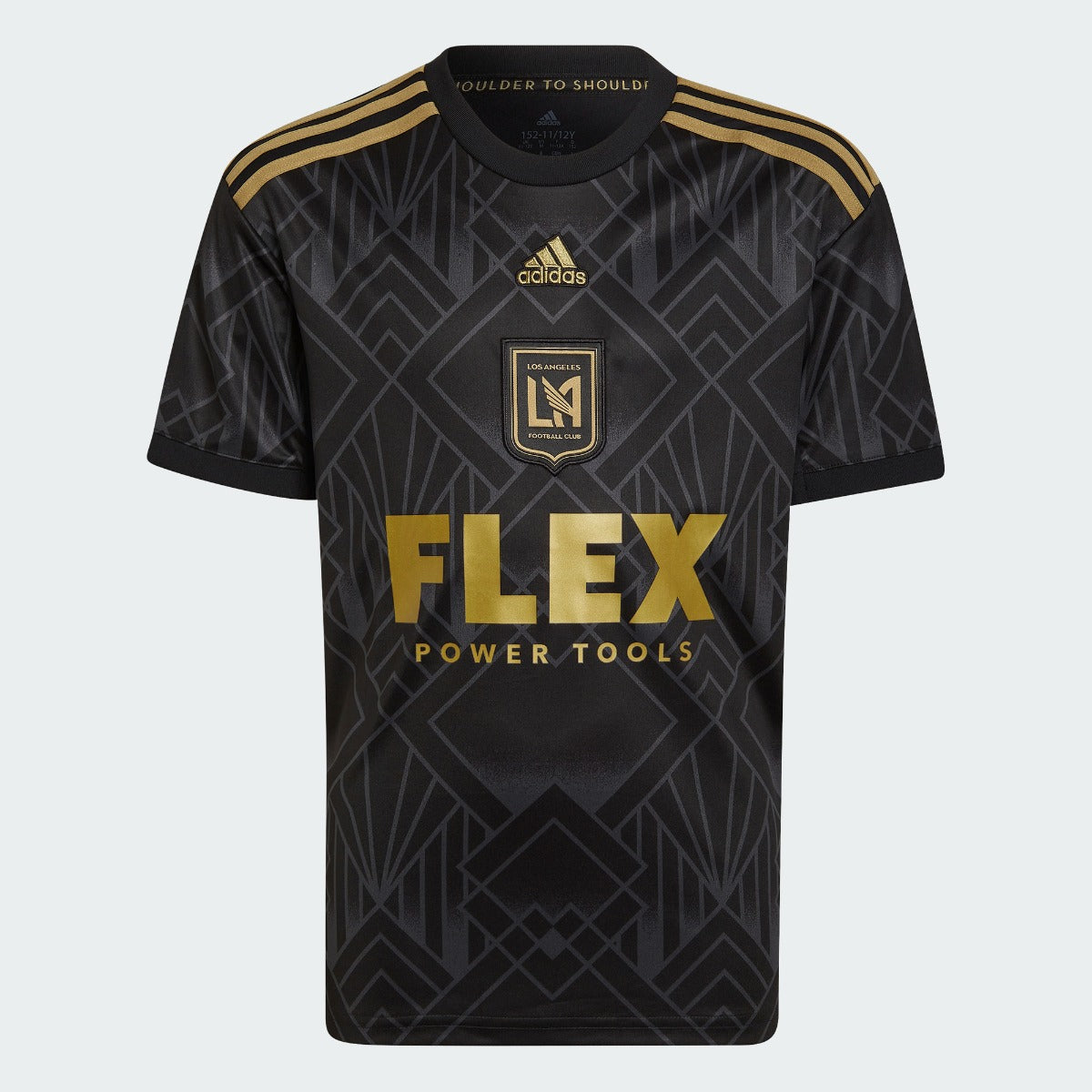 adidas 2022-23 LAFC  Youth Home Jersey - Black-Gold (Front)
