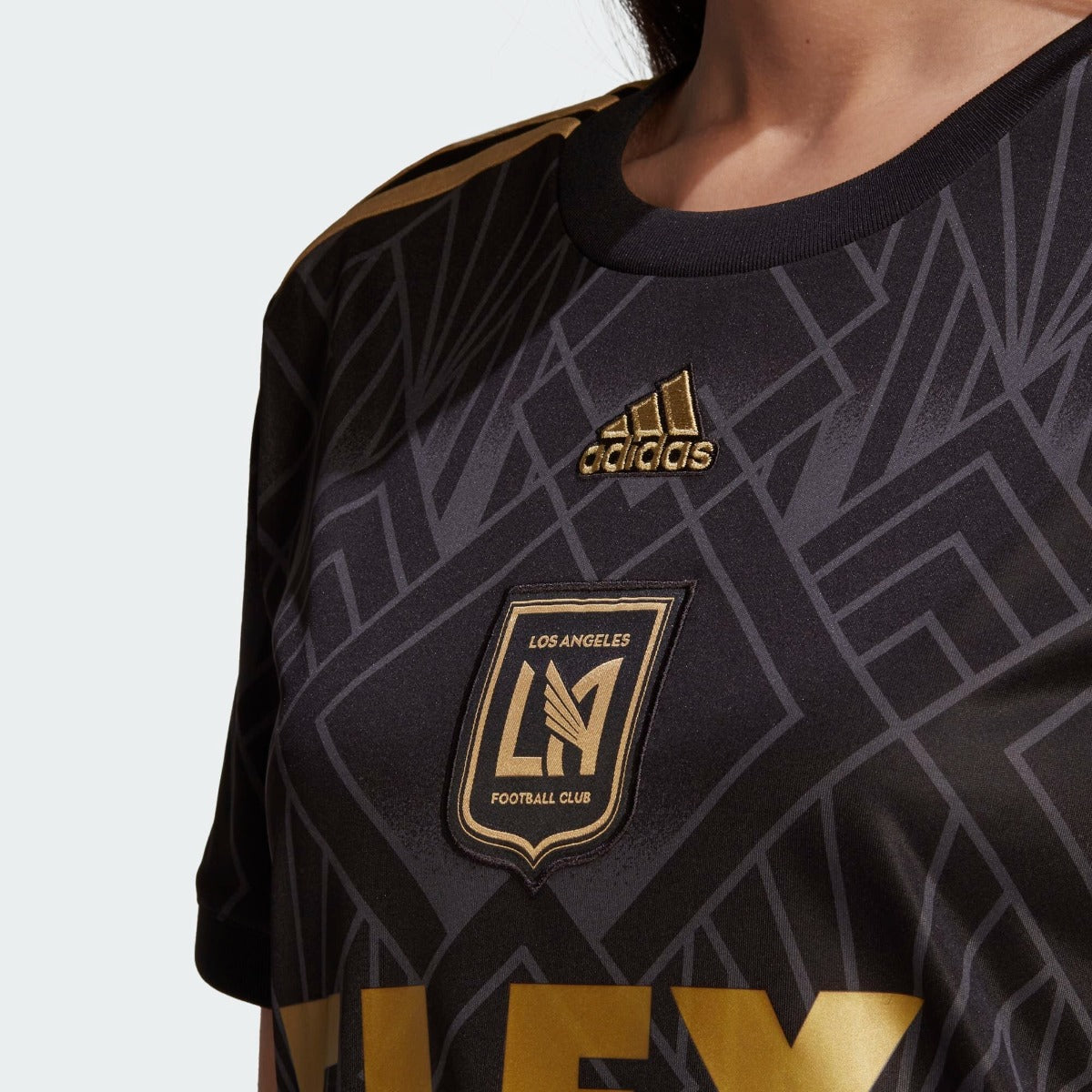 adidas 2022-23 LAFC Women Home Jersey - Black-Gold (Detail 1)