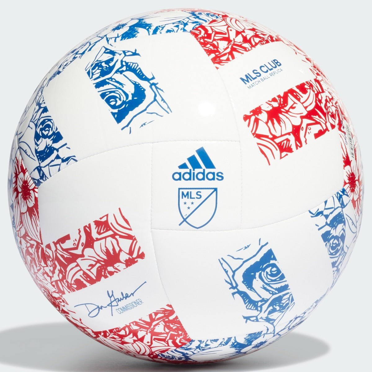 adidas 2022 MLS Club Ball - White-Blue-Red  (Front)