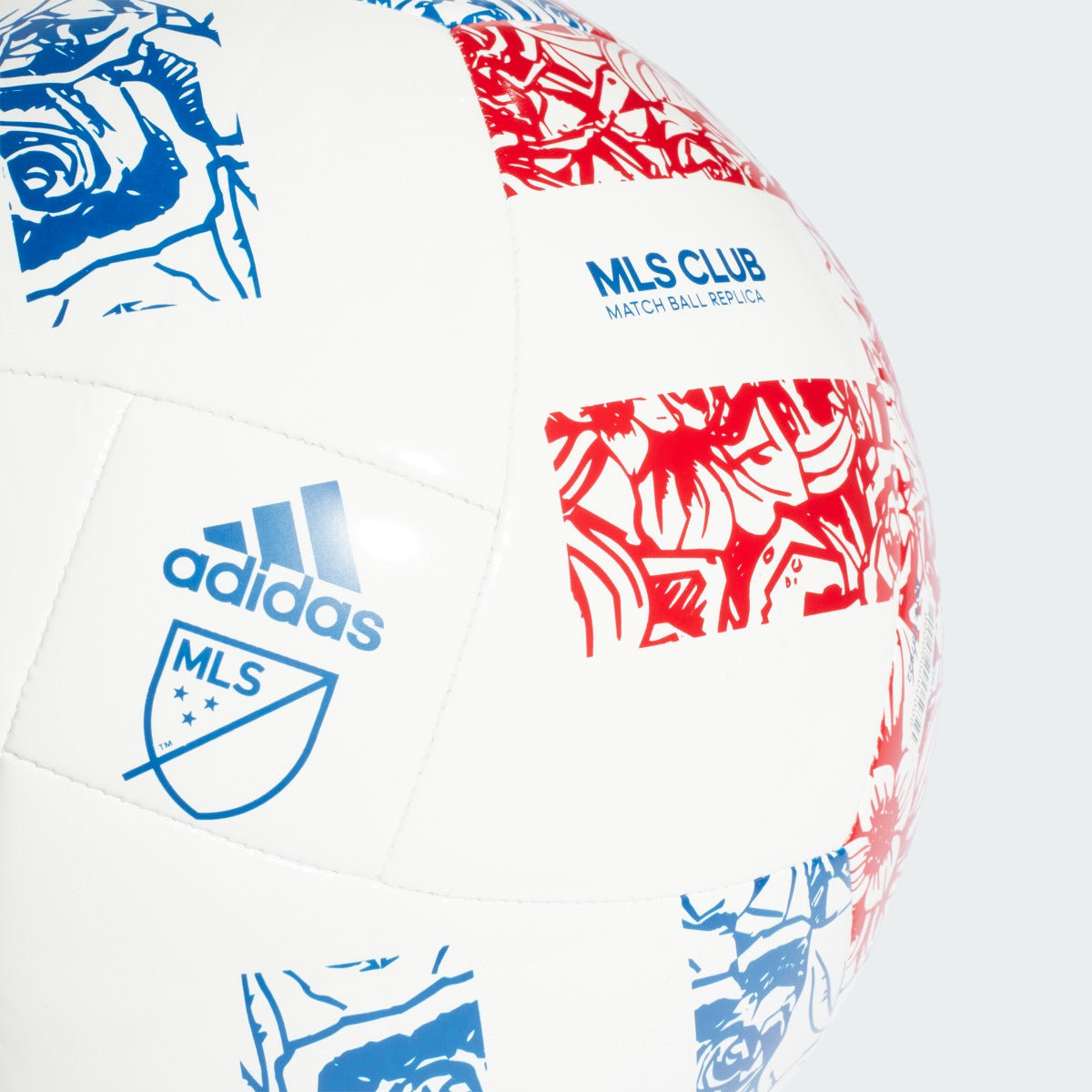 adidas 2022 MLS Club Ball - White-Blue-Red  (Detail 1)