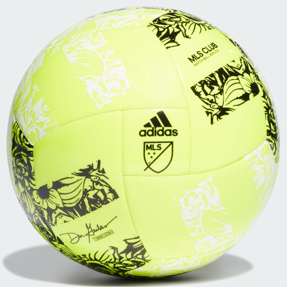 Adidas 2022  MLS Club Ball - Solar Yellow-Black (Front)