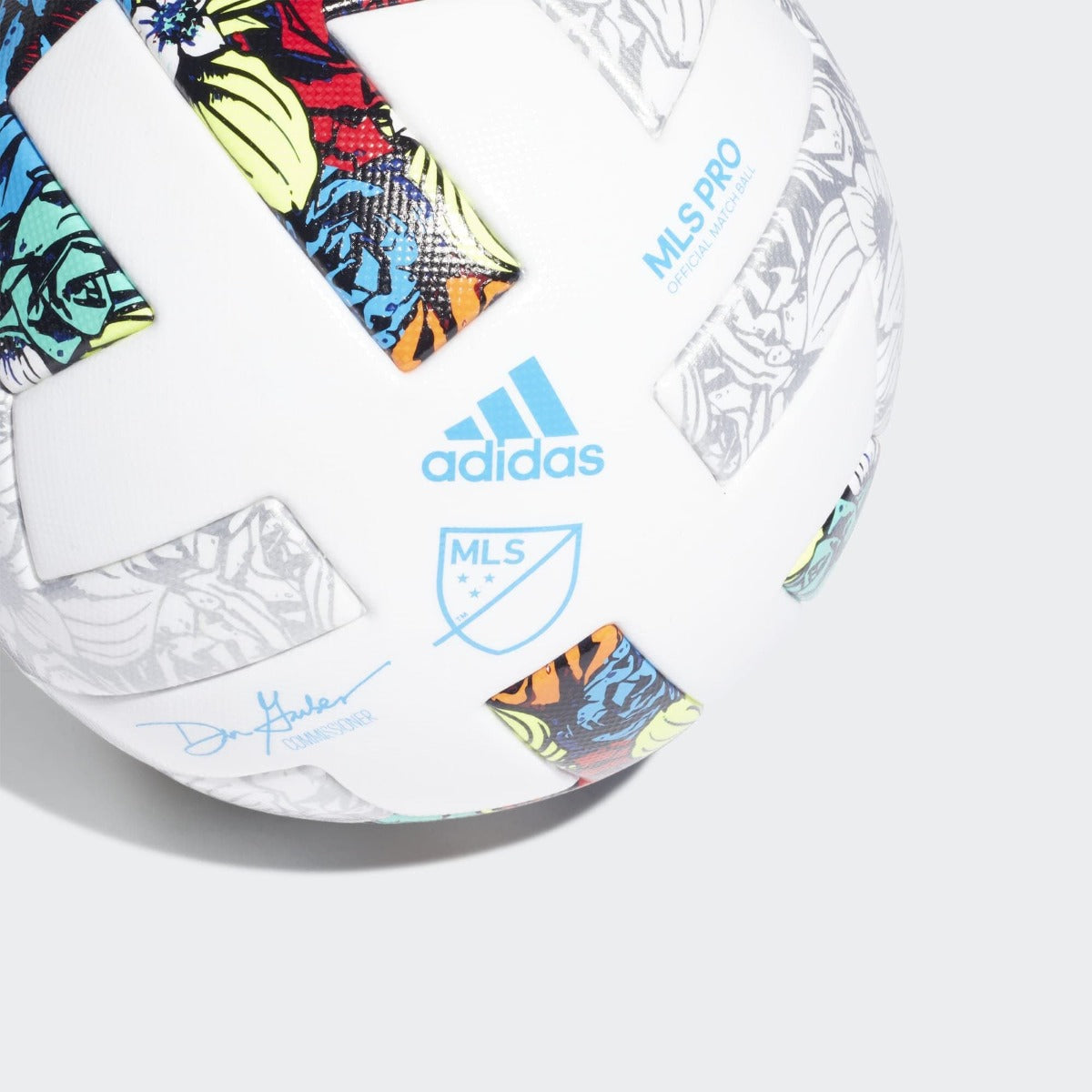 adidas MLS Pro Ball - White-Solar Yellow-Power Blue (Detail 2)