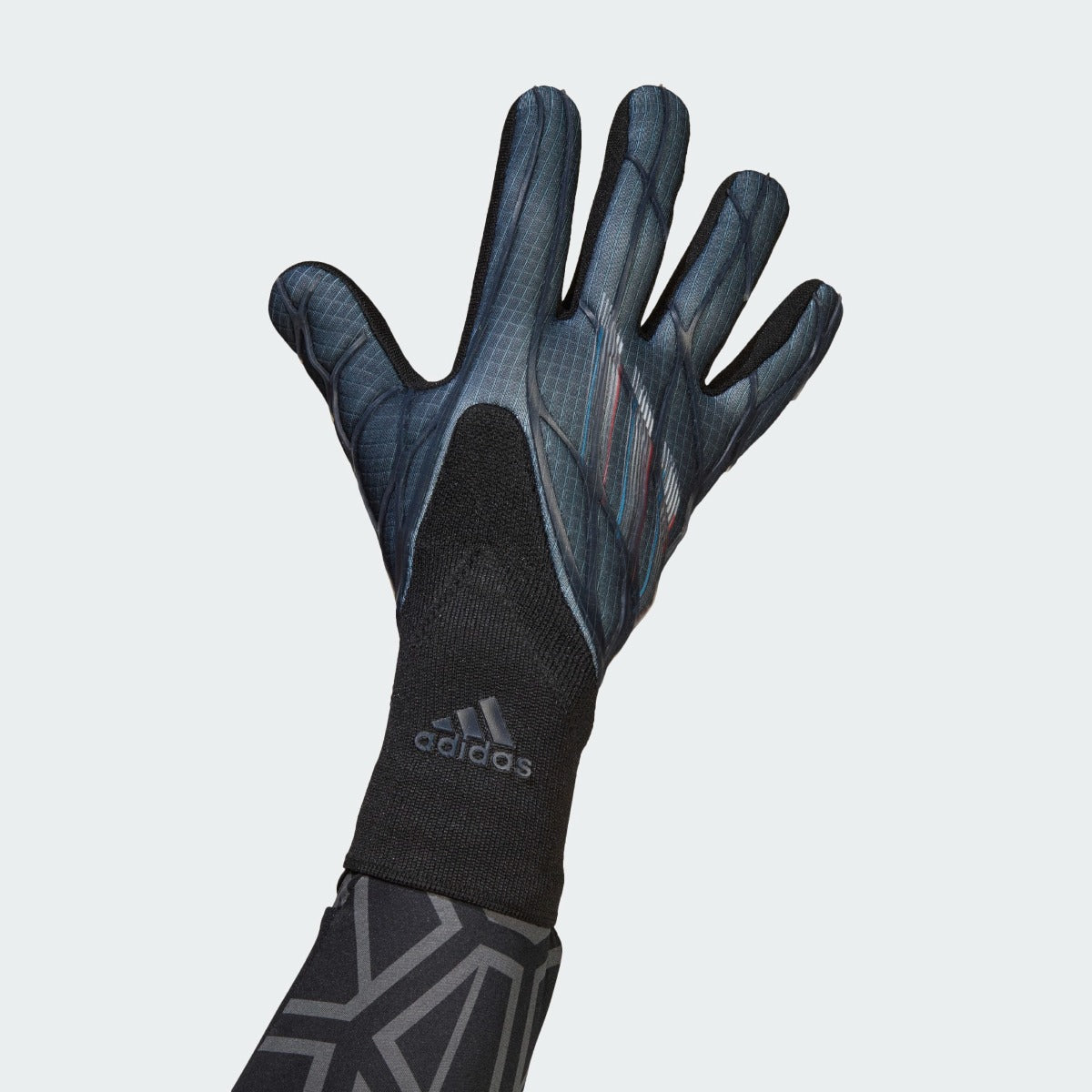 Adidas X Pro Goalkeeper Gloves - Black-Blue Rush (Single - Outer)