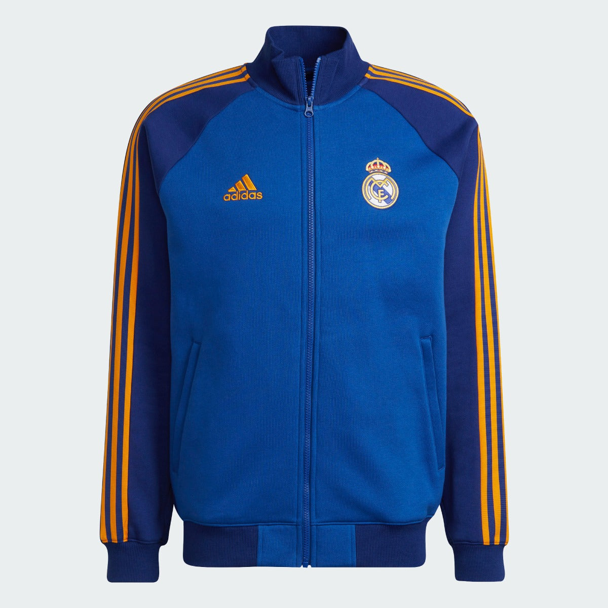 Adidas 2022 Real Madrid Anthem Jacket - Pride Ink-Victory Blue (Front)