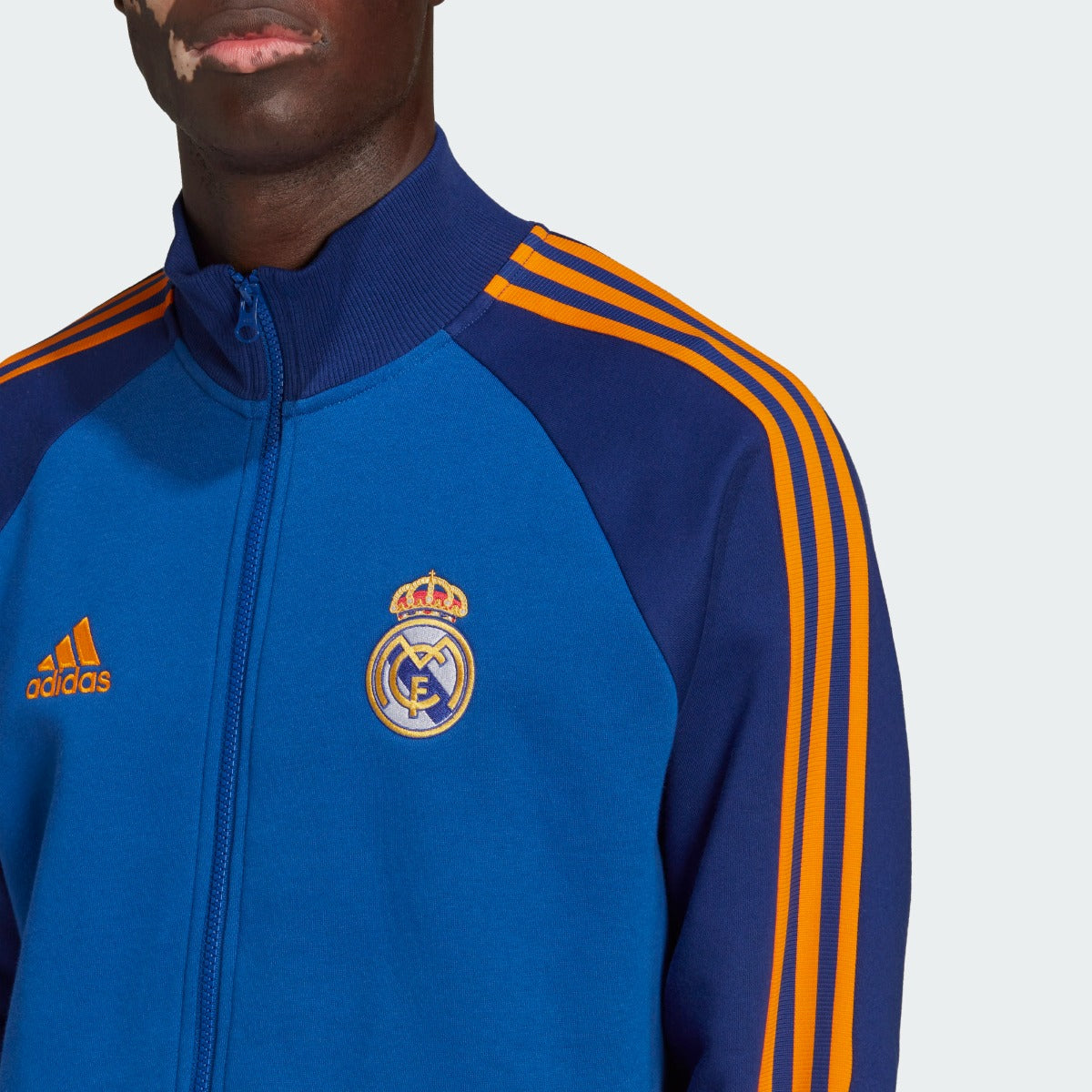 Adidas 2022 Real Madrid Anthem Jacket - Pride Ink-Victory Blue (Detail 1)