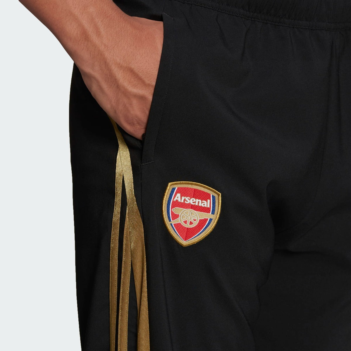 adidas 2021-22 Arsenal Teamgeist Woven Pants - Black (Detail 1)