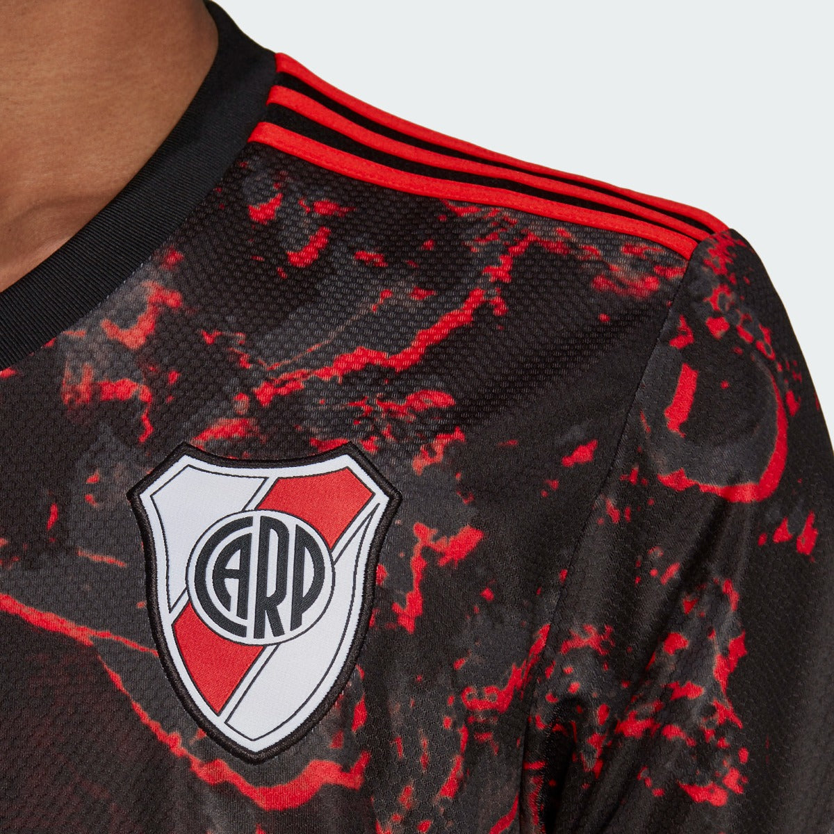 Adidas 21-22 River Plate  Away Jersey - Black-Red (Detail 1)