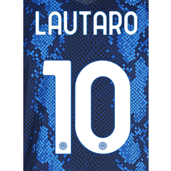 Inter Milan 2021-22 Home Lautaro #10 Jersey Name Set (Main)