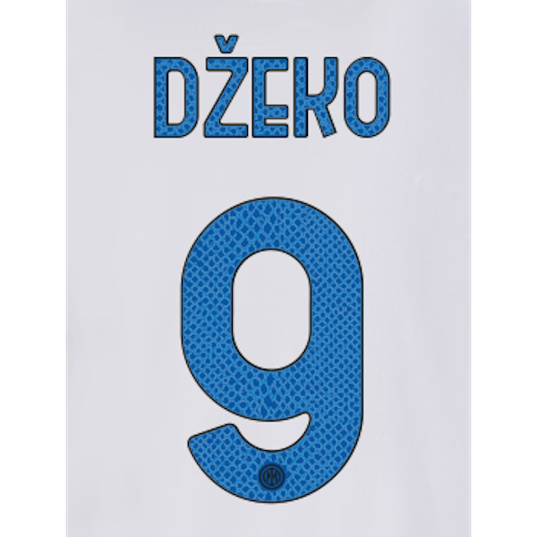 Inter Milan 2021-22 Away Dzeko #9 Jersey Name Set (Main)