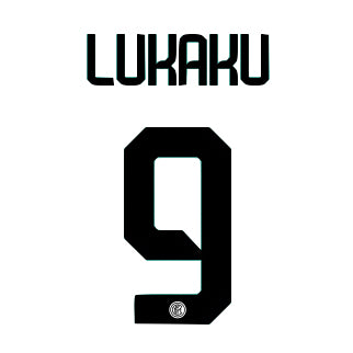 Inter Milan 2019/20 Away Lukaku #9 Jersey Name Set