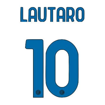 Inter Milan 2020/21 Away Lautaro #10 Jersey Name Set