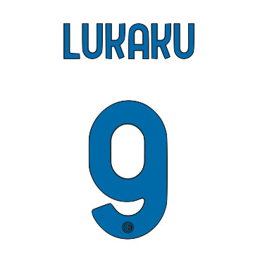 Inter Milan 2020/21 Away Lukaku #9 Jersey name Set