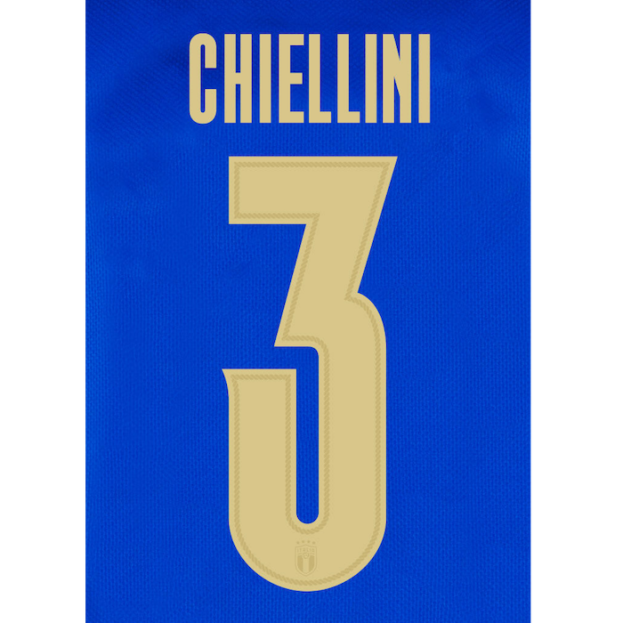 Italy 2020/22 Home Chiellini #3 Jersey Name Set (Main)