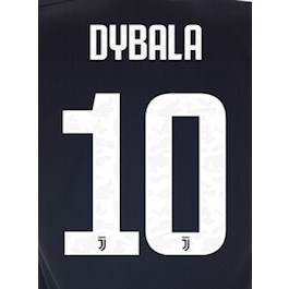 Juventus 2019/20 Home Dybala #10 Youth Jersey Name Set