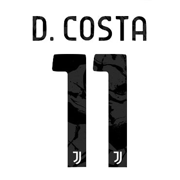 Juventus 2020/22 Home D. Costa #11 Jersey Name Set