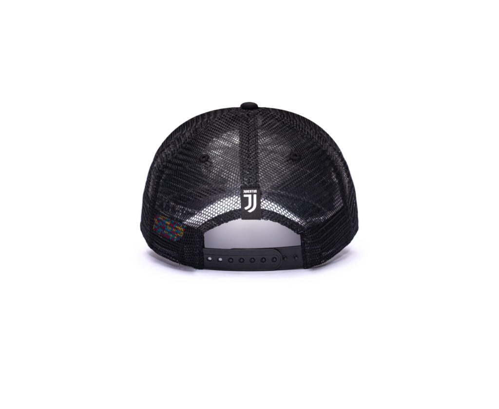 FI Collection Juventus Shield Trucker Hat - Black (Back)
