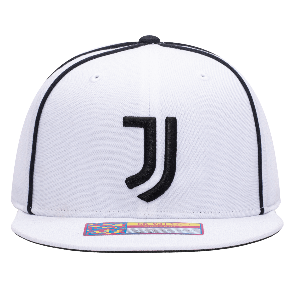FI Collection Juventus Cali Day Snapback Hat - White-Black (Front)
