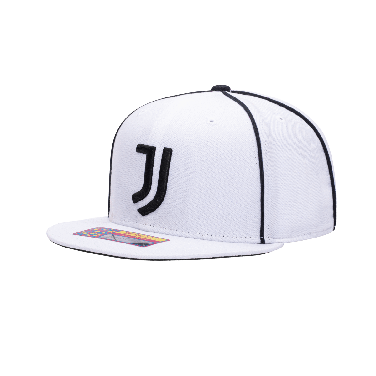 FI Collection Juventus Cali Day Snapback Hat - White-Black (Diagonal 1)