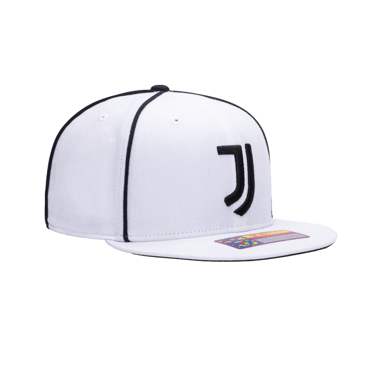 FI Collection Juventus Cali Day Snapback Hat - White-Black (Diagonal 2)