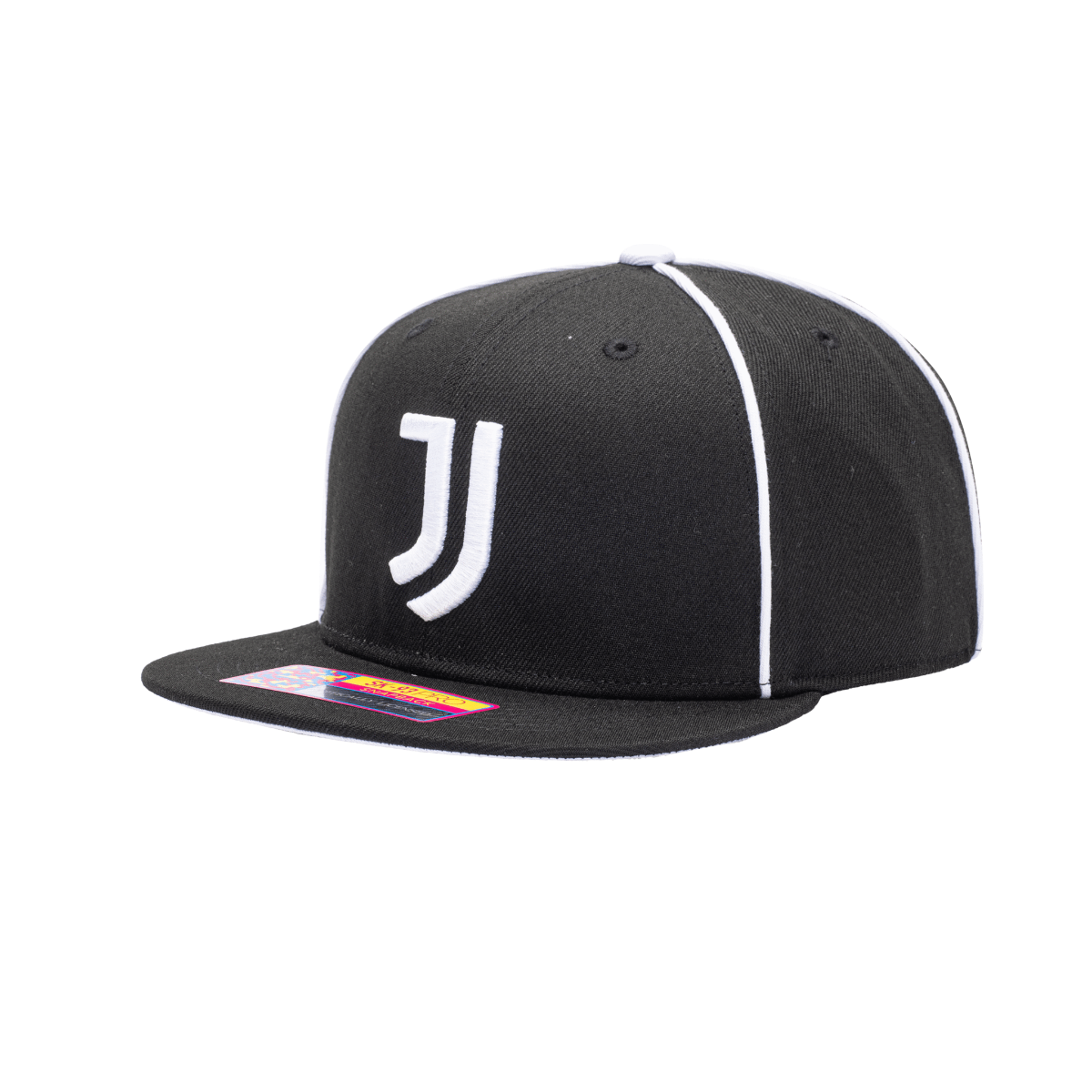 FI Collection Juventus Cali Night Snapback Hat - Black-White