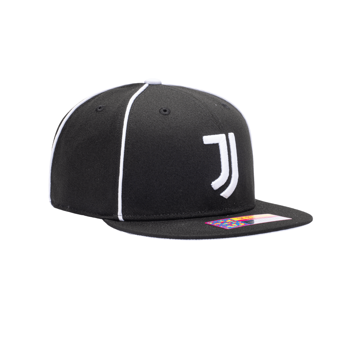 FI Collection Juventus Cali Night Snapback Hat - Black-White