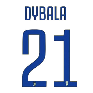 Juventus 2017/18 Away Dybala #21 Jersey Name Set