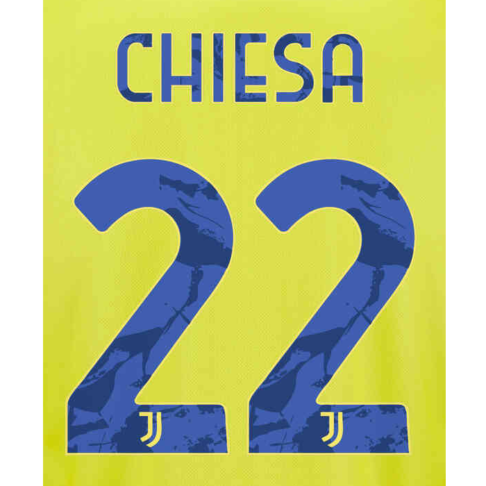 Juventus 2021/22 Third Chiesa #22 Jersey Name Set (Main)