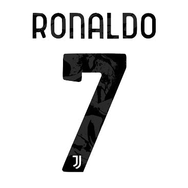Juventus 2020/22 Home Youth Ronaldo #7 Jersey Name Set